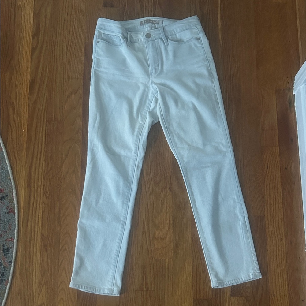Athleta Women's White Straight Leg Jeans